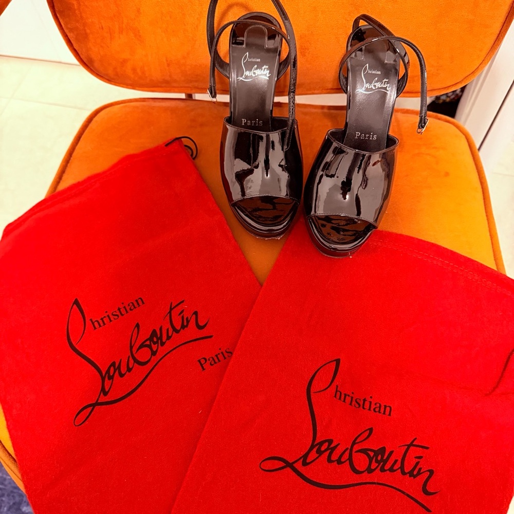 Christian Louboutin Black Patent Leather Heels